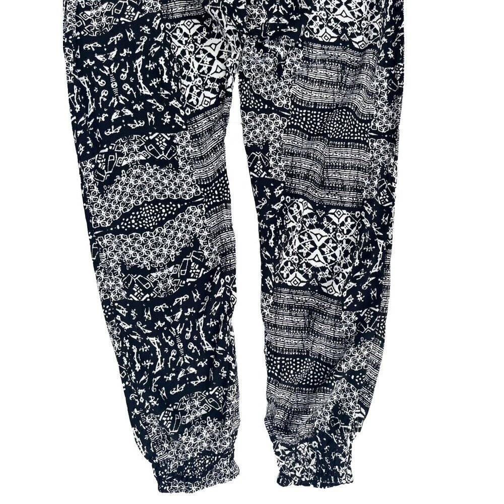 Rusty White Black Printed Casual Lightweight Grage Pants Size M - Picture 9 of 16